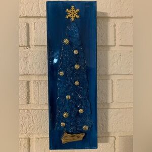 Glass tree with resin 4x12 canvas